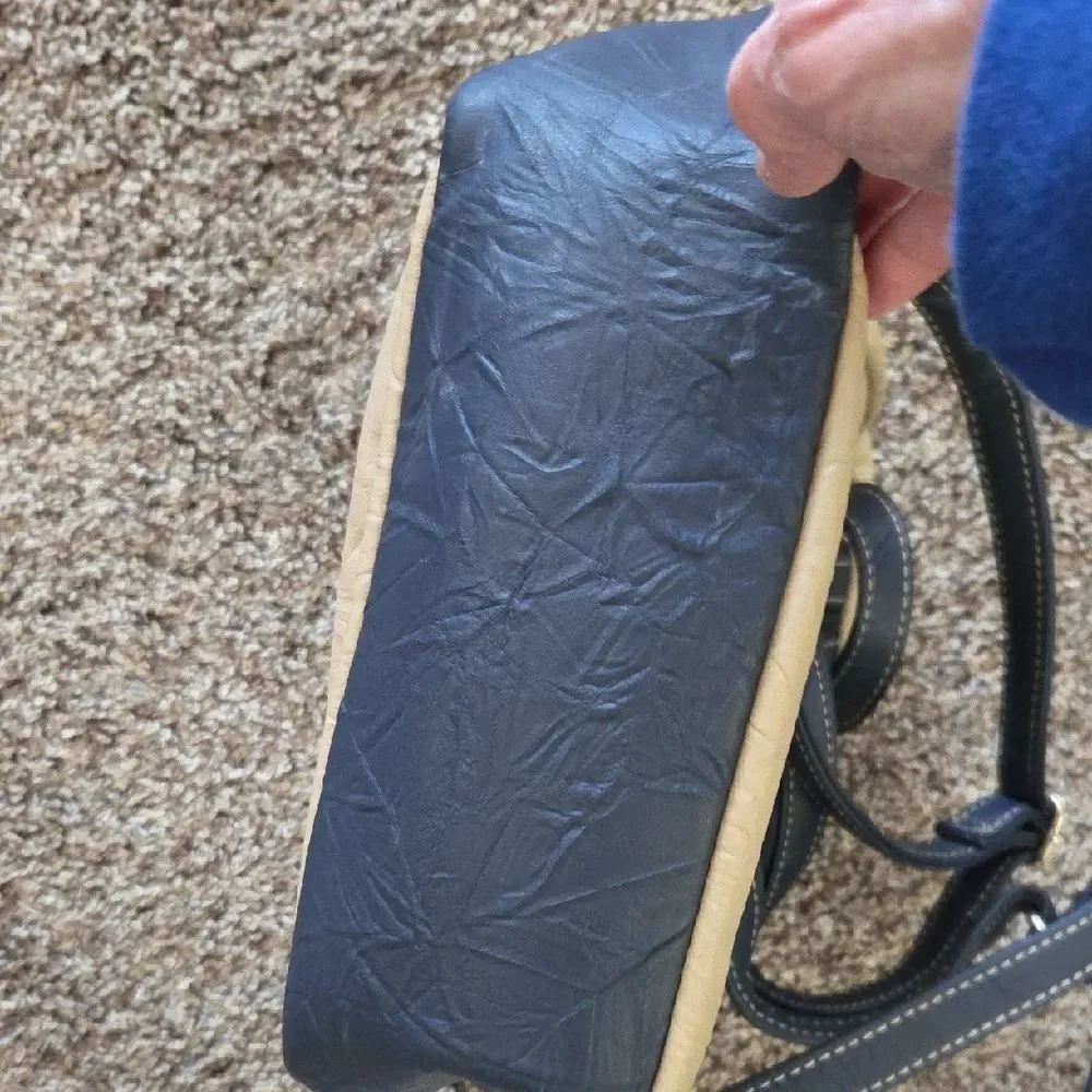 Stylish Tan and Navy Backpack